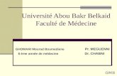 Université Abou Bakr Belkaid Faculté de Médecine GHOMARI Mourad Boumediene Pr. MEGUENNI 6 ème année de médecine Dr. CHABNI.