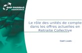 Le rôle des unités de compte dans les offres actuelles en Retraite Collective Gaël Loaëc.