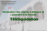 : Déclaration des impôts à distance et paiement à la Recette :Téléliquidation Téléliquidation Ministère des Finances  Copyright.