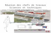 Réunion des chefs de travaux Sciences et techniques industrielles Académie de Nancy Metz Lycée Héré - 19 février 2014 9h 30 – 16h30.