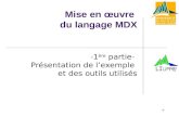 Mise en œuvre du langage MDX - 1 ère partie- Présentation de lexemple et des outils utilisés -1-