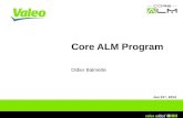 Core ALM Program Didier Balmette Jan 31 st, 2013.