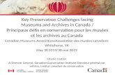 Key Preservation Challenges facing Museums and Archives in Canada / Principaux défis en conservation pour les musées et les archives au Canada Canadian.