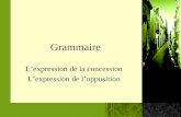 Grammaire Lexpression de la concession Lexpression de lopposition.