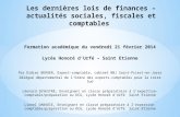 Formation académique du vendredi 21 février 2014 Lycée Honoré dUrfé – Saint Etienne Par Didier BERGER, Expert-comptable, cabinet BBJ Saint-Priest-en-Jarez.