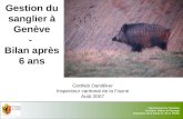 17.05.2014 - Page 1 Département du Territoire Domaine Nature et Paysage Inspection de la Faune et de la Pêche Gestion du sanglier à Genève - Bilan après.