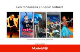 Les tendances en loisir culturel Direction de la culture et du patrimoine Octobre 2012.