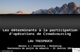 © leotrespeuch.com Les déterminants à la participation dopérations de Crowdsourcing Léo TRESPEUCH Master 2 – Recherche - Marketing Soutenance de projet.