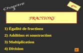 FRACTIONS 1) Égalité de fractions 2) Addition et soustraction 3) Multiplication 4) Division 4 ème.