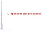 HEG – Valeur ajoutée, performance et excellence P.Baracchini, 2007 L approche par processus.