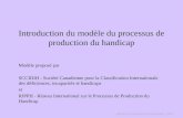 Réalisé par Raphaël deRiedmatten - 2002 Introduction du modèle du processus de production du handicap Modèle proposé par SCCIDIH - Société Canadienne.