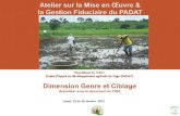 Dimension Genre et Ciblage Actualiser avec le document du FIDA République du TOGO Projet dAppui au développement agricole du Togo (PADAT) Lomé, 23 au 26.