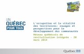 Loccupation et la vitalité des territoires: rouages et perspectives pour le développement des communautés Réseau québécois de revitalisation intégrée -