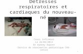Détresses respiratoires et cardiaques du nouveau- né Cours infirmier Le 26/03/2013 Dr Audrey Dupont Service de réanimation pédiatrique CHU-Lenval 1.