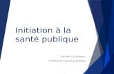 Initiation à la santé publique Adrien Guilloteau Interne en santé publique.