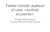 Table ronde autour dune «scène ouverte» Projet Riboutique Transit-Mass-Projet Lama.