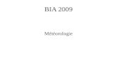 BIA 2009 Météorologie. INFORMATION 01/ Sur une carte météorologique, la ligne qui relie tous les points dégale pression est une ligne : – a) isogone.