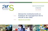 Basse-Normandie Démarche institutionnelle et Politique de management de la PECM et des DMS Mardi 24 avril 2012.