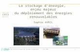 1 Institut de Technico-Economie des Systèmes Energétiques – 3 juin 2009 Le stockage dénergie, enjeu majeur du déploiement des énergies renouvelables Sophie.