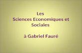 Les Sciences Economiques et Sociales à Gabriel Fauré
