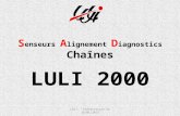 S enseurs A lignement D iagnostics Chaînes LULI 2000 LULI - Présentation du 28/01/2013.