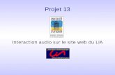 Projet 13 Interaction audio sur le site web du LIA.