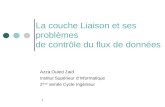 1 La couche Liaison et ses problèmes de contrôle du flux de données Azza Ouled Zaid Institut Supérieur dInformatique 2 ème année Cycle Ingénieur.