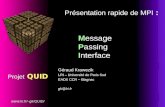 Projet QUID gk/QUID/ Présentation rapide de MPI : Message Passing Interface Géraud Krawezik LRI – Université de Paris Sud EADS CCR – Blagnac.