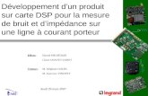 Développement dun produit sur carte DSP pour la mesure de bruit et dimpédance sur une ligne à courant porteur Elèves : Hamid MEGHDADI Claire CHAVET-JABOT.