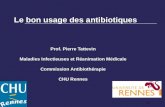 1 Le bon usage des antibiotiques Prof. Pierre Tattevin Maladies Infectieuses et Réanimation Médicale Commission Antibiothérapie CHU Rennes.