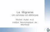 La Migraine Un cerveau en détresse Michel Aubé m.d. Institut Neurologique de Montréal.