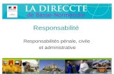 Responsabilité Responsabilités pénale, civile et administrative.