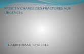PRISE EN CHARGE DES FRACTURES AUX URGENCES L.MARTINEAU IFSI 2012.