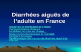 Diarrhées aiguës de ladulte en France Incidence et distribution en France Caractéristiques cliniques Modalités de prise en charge, Impact socio-économique.