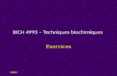 2009 BICH 4993 – Techniques biochimiques Exercices.