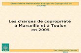Les charges de copropriété à Marseille et à Toulon en 2005 Observatoire National des Charges de Copropriété de la CNAB Les charges de lannée 2005.