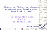 Générer un fichier de séquence protéique pour Anagène avec Mega 6.06 (.meg) Le convertir avec Angène au format.edi BEAUDIN Sandrine.