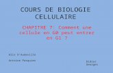 COURS DE BIOLOGIE CELLULAIRE CHAPITRE 7: Comment une cellule en G0 peut entrer en G1 ? Alix DAudeville Antoine Pasquier Didier Georges.
