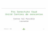 19.05.14 1 Pro Senectute Vaud Unité Centres de rencontre Centre Val Paisible Lausanne.