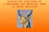 EVALUATION GENETIQUE DE LINCIDENCE DES METRITES CHEZ LA VACHE HOLSTEIN