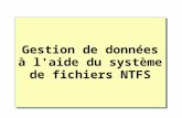 Gestion de données à l'aide du système de fichiers NTFS.