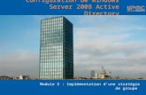 Configuration de Windows Server 2008 Active Directory Module 5 : Implémentation d'une stratégie de groupe.