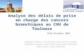 Analyse des d é lais de prise en charge des cancers bronchiques au CHU de Toulouse Nad è ge L é vêque, Laurent Brouchet, Benoit Lepage, St é phanie Lozano,