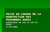 PRISE EN CHARGE DE LA DENUTRITION DES PERSONNES AGEES EXPERIENCE EN SSR AU CHG DE DREUX 31/05/2005.
