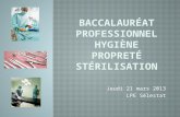 Jeudi 21 mars 2013 LPE Sélestat. 9h – 12h: Diaporama de présentation du Bac Pro HPS Les enseignements professionnels Travail en groupe sur la ventilation.