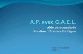 Aide personnalisée Gestion dAteliers En Ligne Alain Drouglazet 2013.