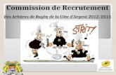 Commission de Recrutement Des Arbitres de Rugby de la Côte dArgent 2012/2015.