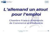 M. Riegler-Poyet, MBA oct. 2007 1 Lallemand un atout pour lemploi Chambre Franco-Allemande de Commerce et dIndustrie.