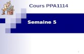 1 Cours PPA1114 Semaine 5. Catherine Bertrand, Jacques Viens et Hajer Chalghoumi2 Hiver 2006 Plan du cours - Exercice sur les composantes de lordinateur.