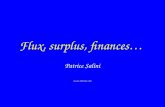 Flux, surplus, finances… Patrice Salini Octobre 2000-Mars 2003.